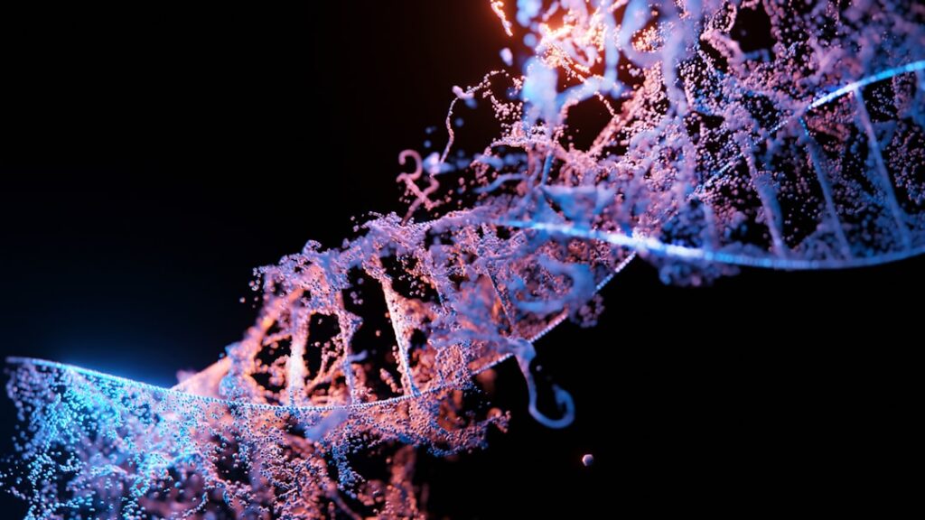 Abstract molecular structure representing computational biology and bioinformatics